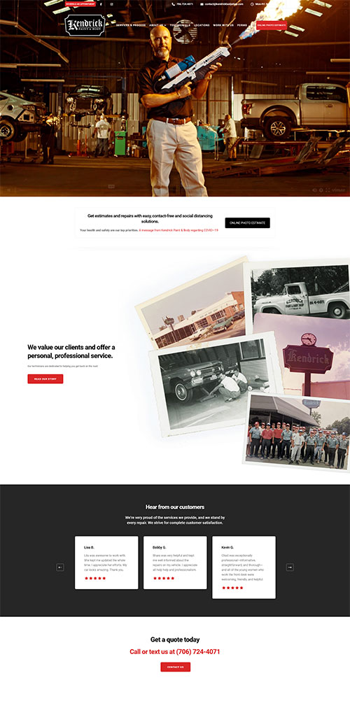 kendrick body shop website color